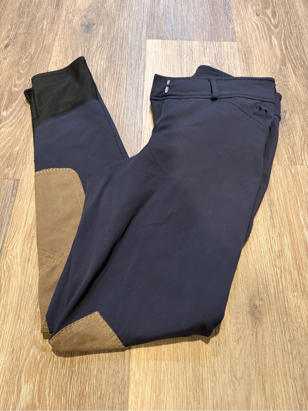 R.J. Classics English  Riding Breeches with Brown Knee Patches